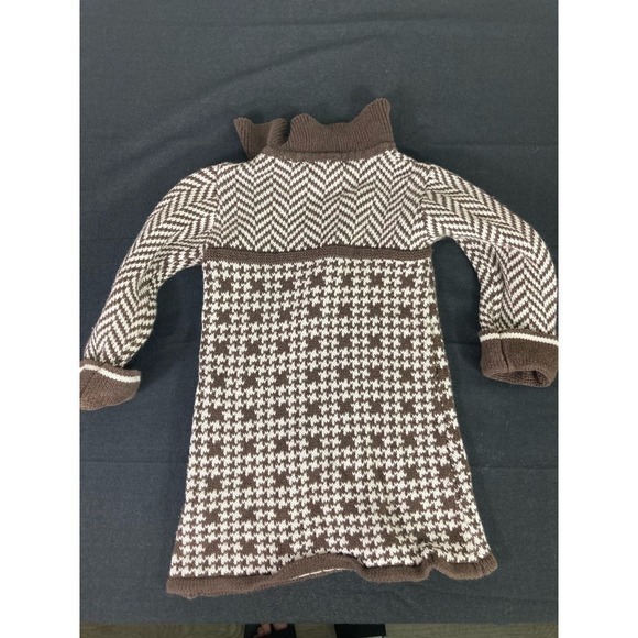 Baby Sweater Dress 24 Months Infant Girl Knit Winter Outfit Cozy Warm Brown - Picture 4 of 10